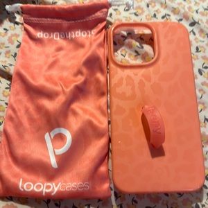 Brand new Loopy Case in Coral Leopard iPhone 14 Pro Max